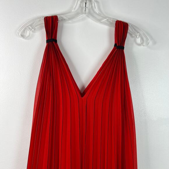 Ted Baker London Women Maleeta High/Low Red Dress Sleeveless Formal Flowy Size 4 - Picture 10 of 16